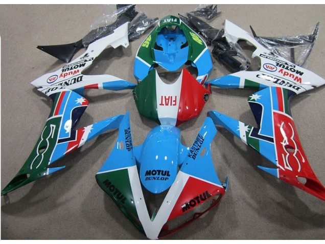 Carénage CBR 1000 RR 2004-2005 - Bleu Rouge Vert Motul Carénage CBR 1000 RR 2004-2005 - Bleu Rouge Vert Motul