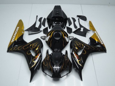 Carénage CBR 1000 RR 2006-2007 - Noir Or Flamme