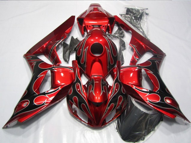 Carénage CBR 1000 RR 2006-2007 - Rouge Noir Flamme