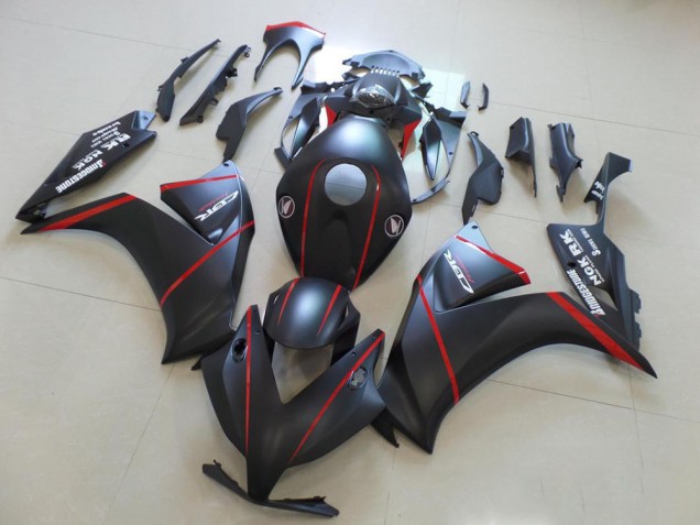Carénage CBR 1000 RR 2012-2016 - Matte Bladk avec Rouge Bande Carénage CBR 1000 RR 2012-2016 - Matte Bladk avec Rouge Bande