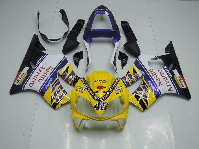 Carénage CBR 600 F4i 2001-2003 - Jaune Blanc Nastro Azzurro Carénage CBR 600 F4i 2001-2003 - Jaune Blanc Nastro Azzurro