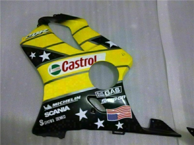 Carénage CBR 600 F4i 2001-2003 - Jaune Noir Castrol Cycle World