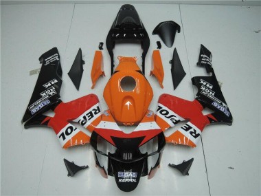 Carénage CBR 600 RR 2003-2004 - Orange Rouge Noir Repsol
