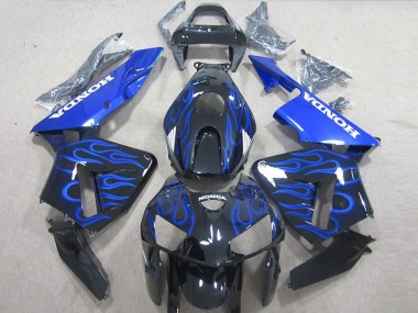 Carénage CBR 600 RR 2005-2006 - Noir Bleu Flamme