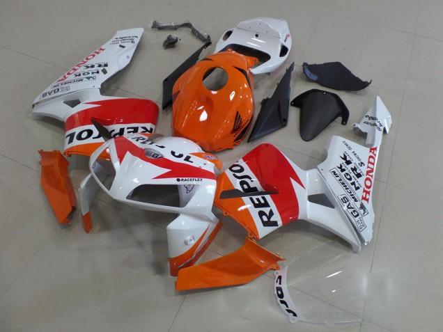 Carénage CBR 600 RR 2005-2006 - Orange Blanc Repsol Carénage CBR 600 RR 2005-2006 - Orange Blanc Repsol