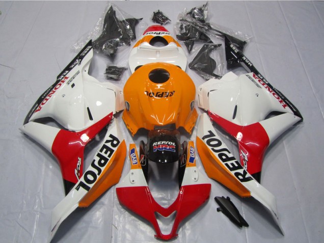 Carénage CBR 600 RR 2009-2012 - Blanc Orange Noir Repsol Carénage CBR 600 RR 2009-2012 - Blanc Orange Noir Repsol