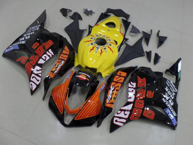 Carénage CBR 600 RR 2009-2012 - Jaune Rossi Courses