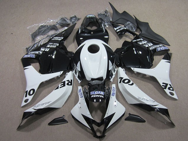 Carénage CBR 600 RR 2009-2012 - Noir Blanc Repsol