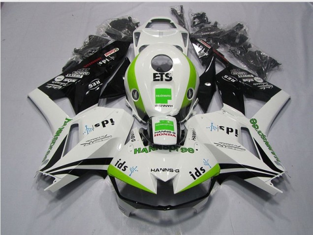 Carénage CBR 600 RR 2013-2021 - Blanc Vert Hannspree ETS Carénage CBR 600 RR 2013-2021 - Blanc Vert Hannspree ETS