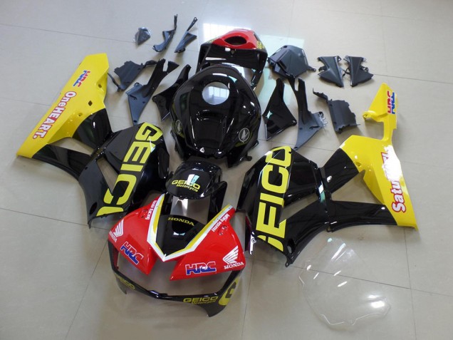 Carénage CBR 600 RR 2013-2021 - Jaune Noir Geico
