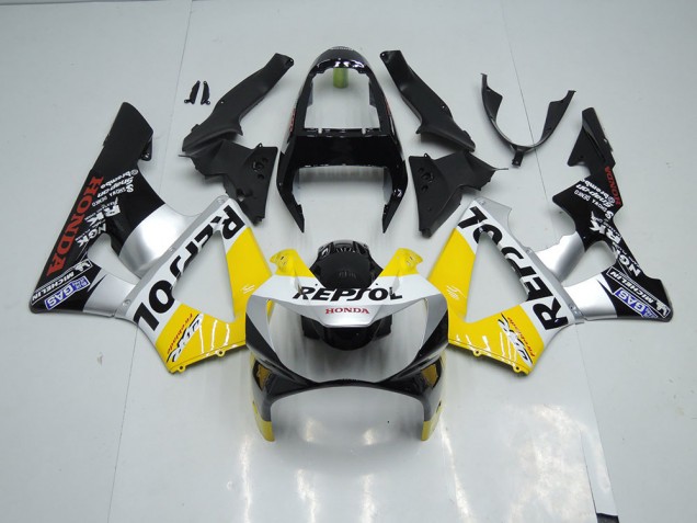 Carénage CBR 900 RR 929 2000-2001 - Jaune Argent Noir Repsol
