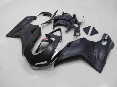 Carénage Ducati 848 1098 1198 2007-2014 - Noir Mat Noir Décalque