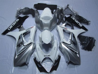 Carénage GSXR 1000 K7 2007-2008 - Blanc Argent Noir