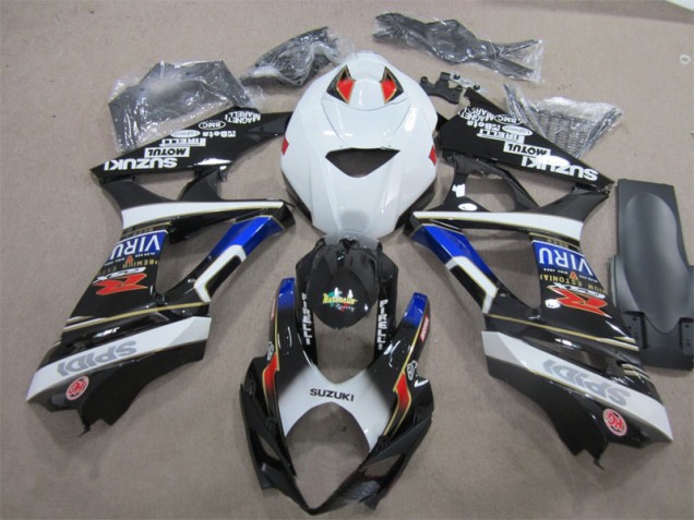 Carénage GSXR 1000 K7 2007-2008 - Noir Blanc Bleu