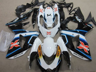 Carénage GSXR 1000 K9 2009-2016 - Blanc Bleu Brux Dark Dog