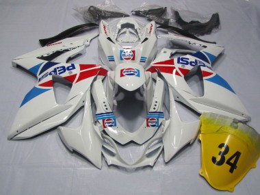 Carénage GSXR 1000 K9 2009-2016 - Blanc Pepsi 34