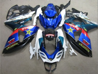 Carénage GSXR 1000 K9 2009-2016 - Bleu Blanc Rockstar