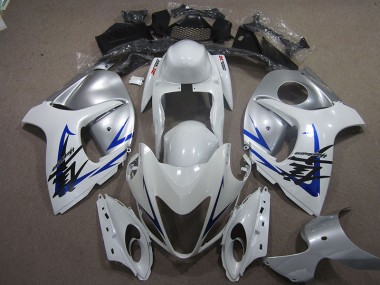 Carénage GSXR 1300 Hayabusa 2008-2019 - Blanc Argent Bleu