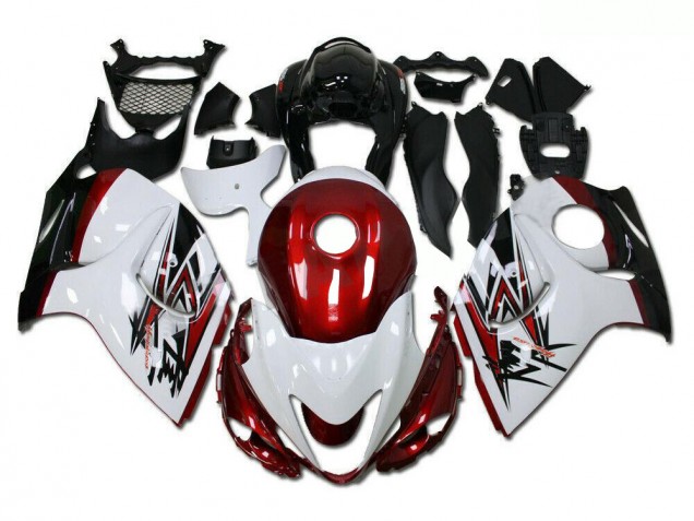 Carénage GSXR 1300 Hayabusa 2008-2019 - Blanc Rouge
