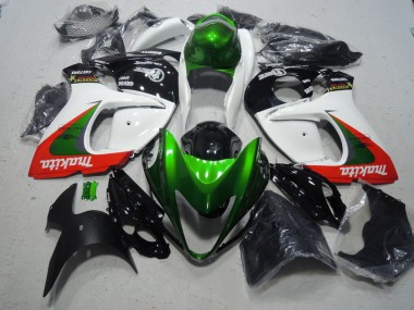 Carénage GSXR 1300 Hayabusa 2008-2019 - Blanc Vert Makita