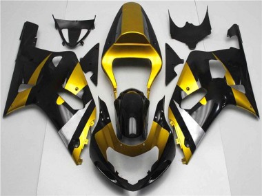 Carénage GSXR 600 / 750 K1 K2 K3 2001-2003 - Or Noir