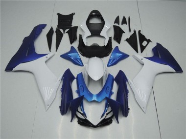 Carénage GSXR 600 / 750 K11 2011-2024 - Blanc Bleu