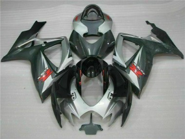 Carénage GSXR 600 / 750 K6 2006-2007 - Argent Noir
