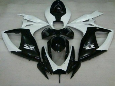 Carénage GSXR 600 / 750 K6 2006-2007 - Noir Blanc