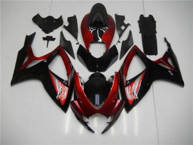 Carénage GSXR 600 / 750 K6 2006-2007 - Rouge Noir