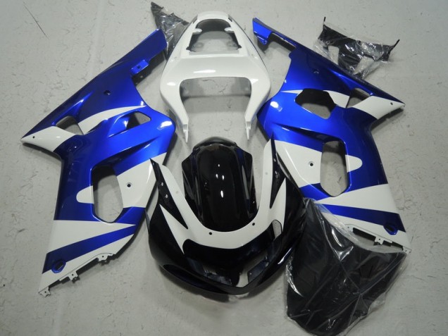 Carénage GSXR 600 K1 K2 K3 2001-2003 - Blanc Bleu Carénage GSXR 600 K1 K2 K3 2001-2003 - Blanc Bleu