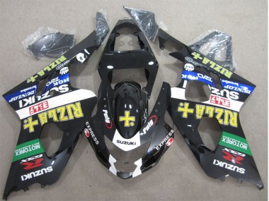 Carénage GSXR 600 K4 2004-2005 - Noir Jaune Rizla