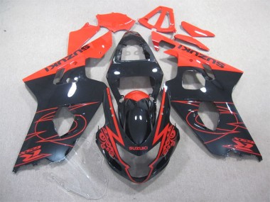 Carénage GSXR 600 K4 2004-2005 - Noir Rouge