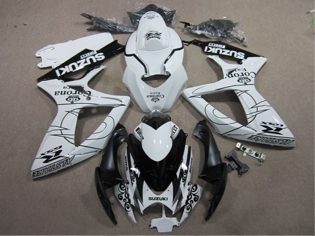 Carénage GSXR 600 K6 2006-2007 - Blanc Noir Corona Extra Carénage GSXR 600 K6 2006-2007 - Blanc Noir Corona Extra