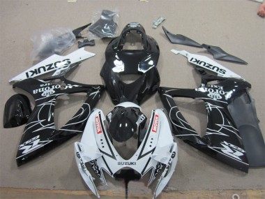 Carénage GSXR 600 K6 2006-2007 - Noir Blanc Corona Extra Motul