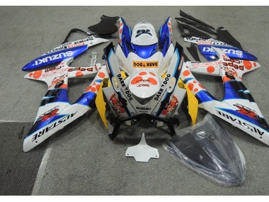 Carénage GSXR 600 K8 2008-2010 - Blanc Bleu Dark Dog