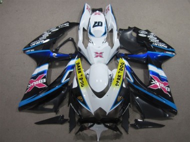 Carénage GSXR 600 K8 2008-2010 - Blanc Dark Dog 07