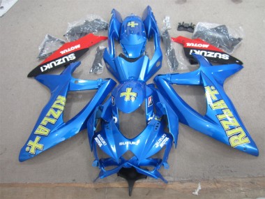 Carénage GSXR 600 K8 2008-2010 - Bleu Jaune Rizla Blanc Motul