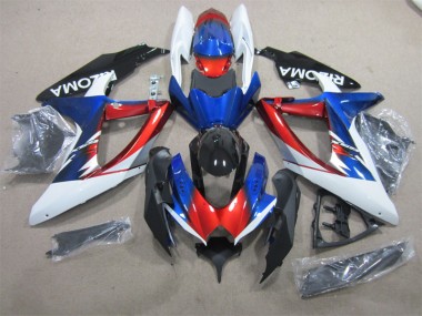 Carénage GSXR 600 K8 2008-2010 - Bleu Rouge Blanc