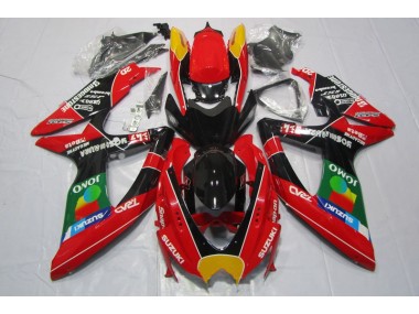Carénage GSXR 600 K8 2008-2010 - Rouge Noir Jomo