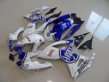 Carénage GSXR 750 K6 2006-2007 - Bleu Blanc Lucky Strike Motul 34