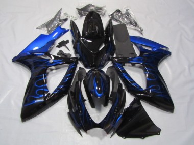 Carénage GSXR 750 K6 2006-2007 - Noir Bleu Flamme