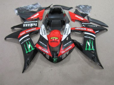 Carénage R1 2002-2003 - Noir Rouge Motul
