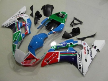 Carénage R6 1998-2002 - Bleu Blanc Vert Rouge Wudy Motul Dunlop
