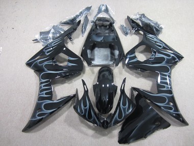 Carénage R6 2003-2005 - Noir avec Flamme
