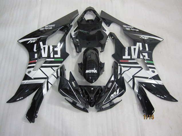 Carénage R6 2006-2007 - Noir Blanc Motul Fiat