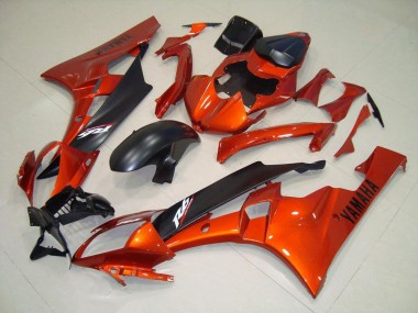 Carénage R6 2006-2007 - Orange Noir Mat