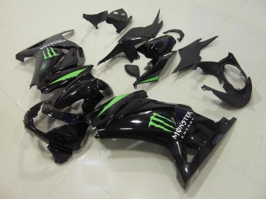 Carénage ZX 250R 2008-2012 - Noir Vert Monster Énergie