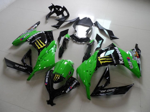 Carénage ZX 300R 2013-2016 - Noir Vert Monster Carénage ZX 300R 2013-2016 - Noir Vert Monster