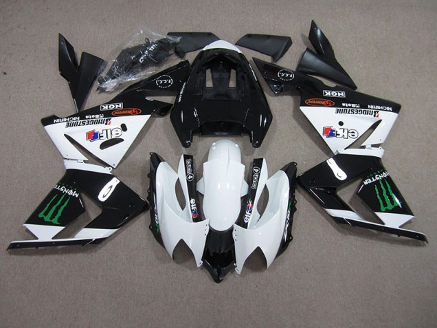Carénage ZX10R 2003-2005 - Noir Blanc Monster