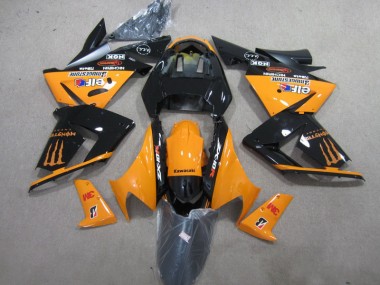 Carénage ZX10R 2003-2005 - Noir Orange 3M Monster